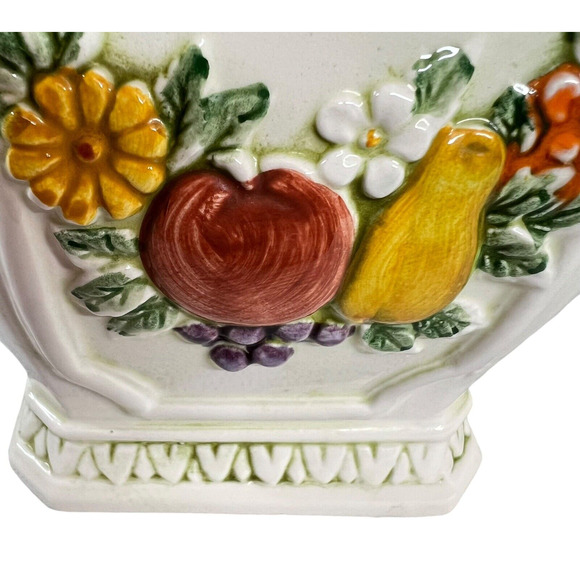 Vintage Lefton Teapot 6755 Fruit Floral Garland Garden Orchard Cottage - Picture 8 of 12